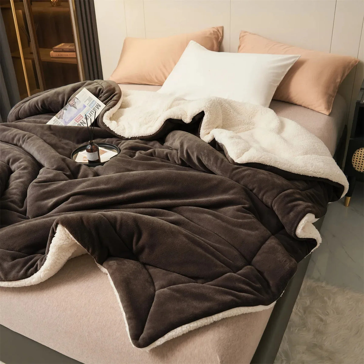 Couverture polaire sherpa double