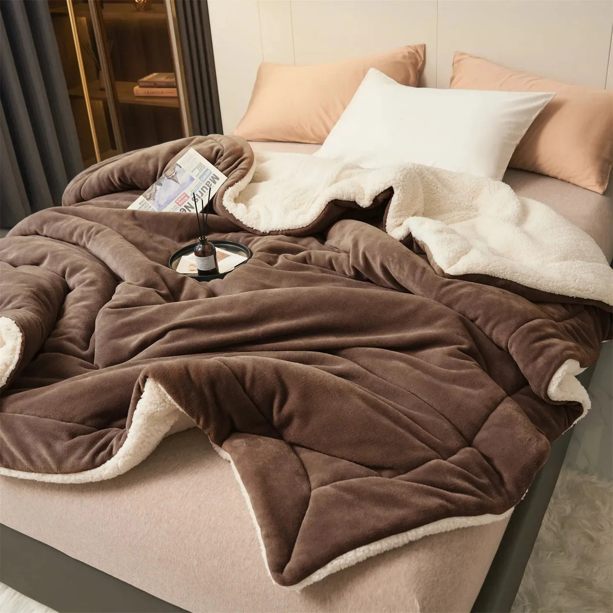 Couverture polaire sherpa double