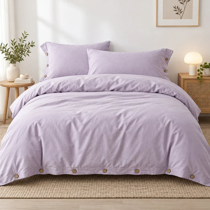 Ensemble literie coton violet