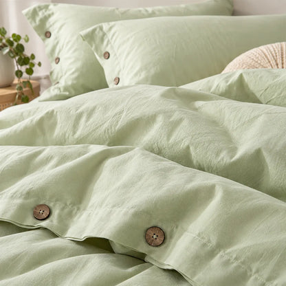 Ensemble literie coton vert