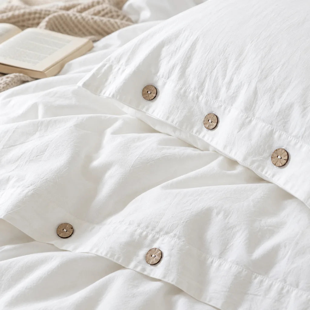 Ensemble literie coton blanc