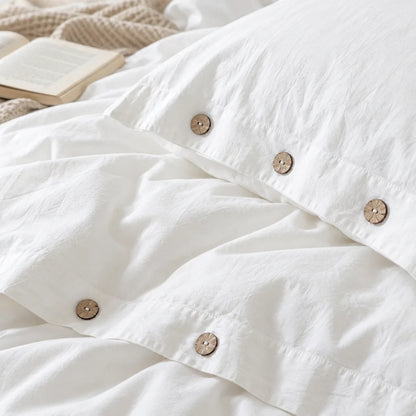 Ensemble literie coton blanc